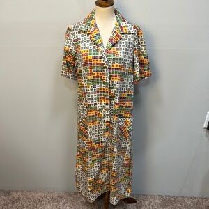 Vintage McMullen dress with partial button down front women’s sz 16